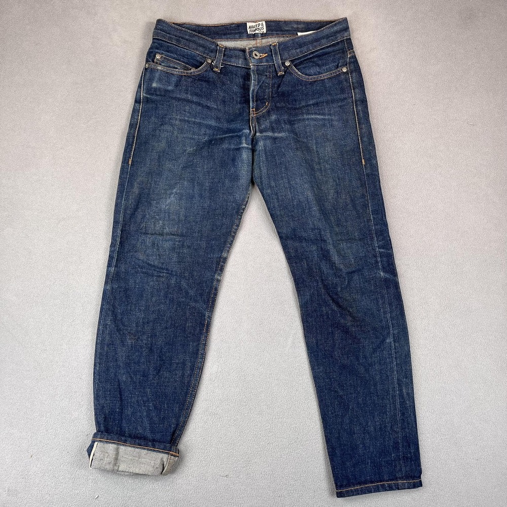 Naked & Famous Jeans Mens 29 Dirty Fade Selvedge WeirdGuy Slim Fit Denim Pants